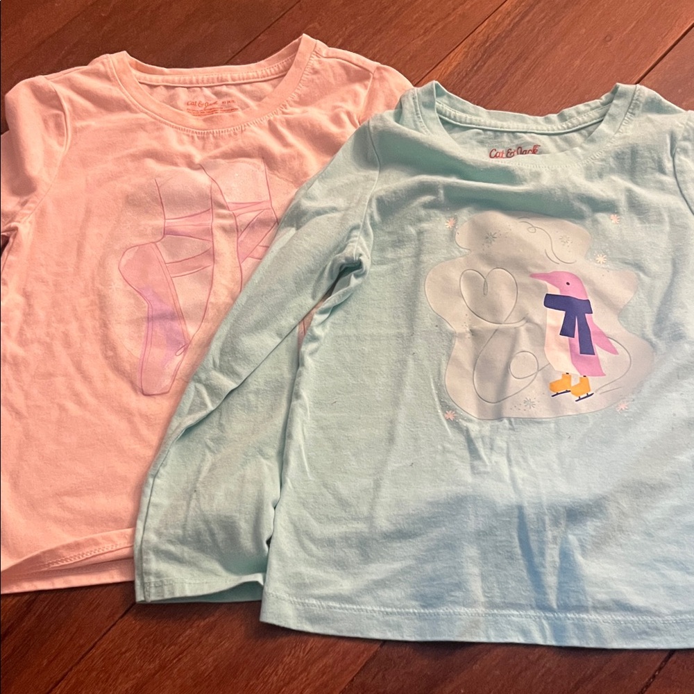 Cat & Jack Penguin and ballet slipper Graphic Tee